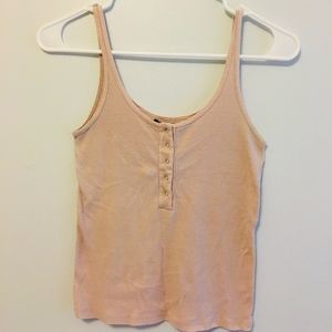 Light Pink Brandy Melville Tank Top with Buttons